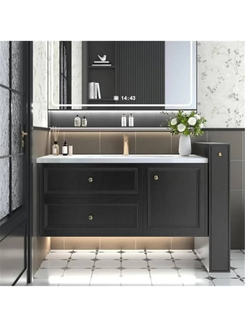 Black Wood Peel Stick Wallpaper Self Adhesive Contact Paper Cabinet Furniture